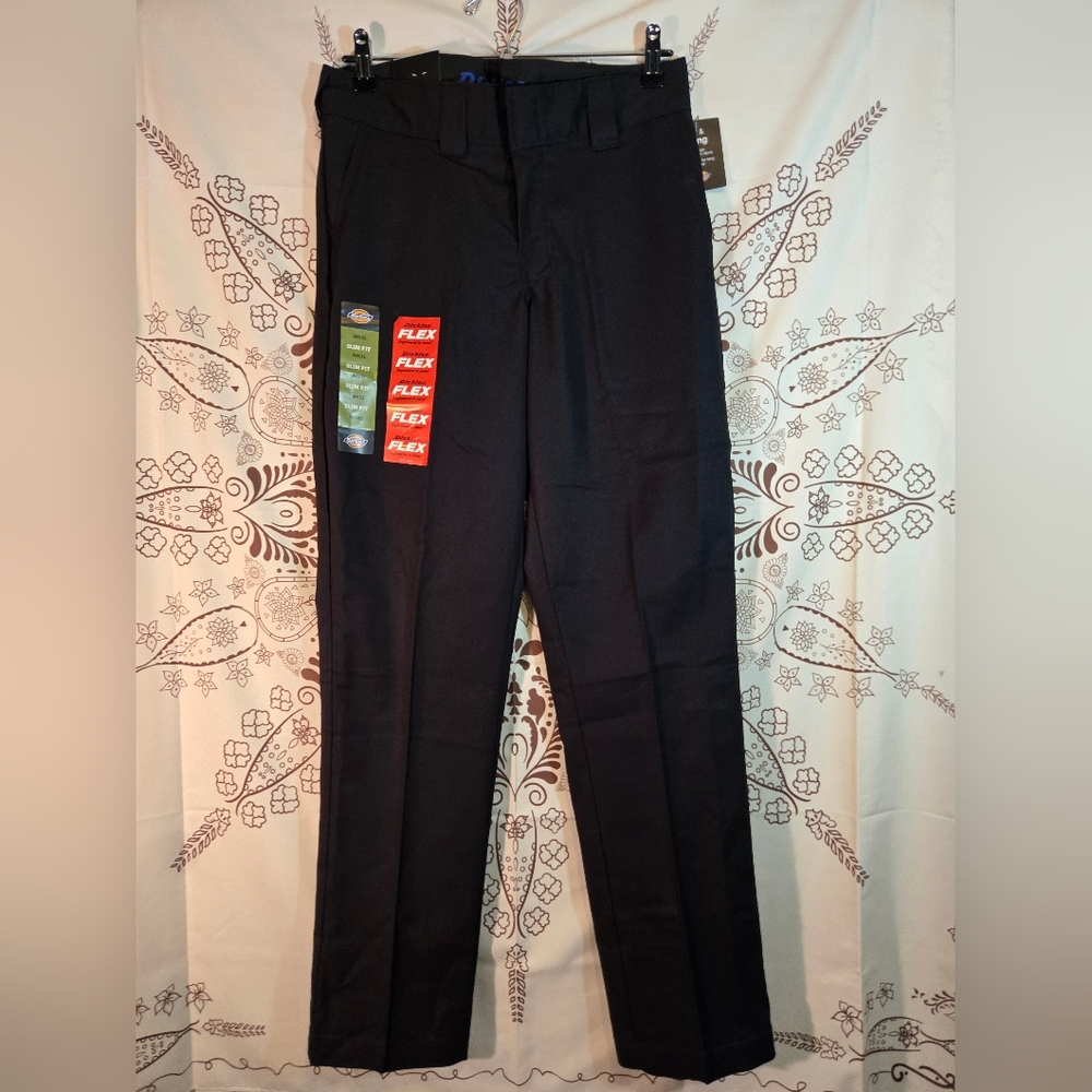Dickies Men's Small Black Flex Slim Fit Work Pants